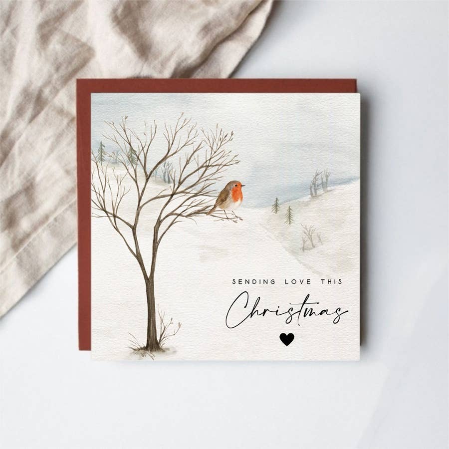Robin Christmas Card, 15cm