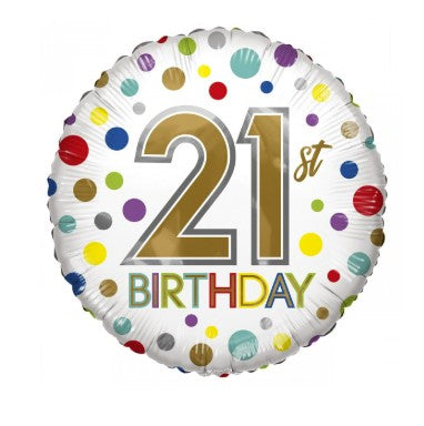 21ST BIRTHDAY DOT BALLOON