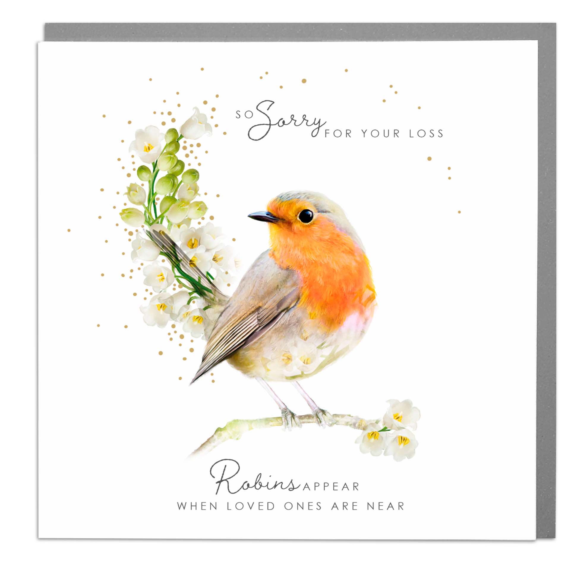 Sympathy Robin Card by Lola Design