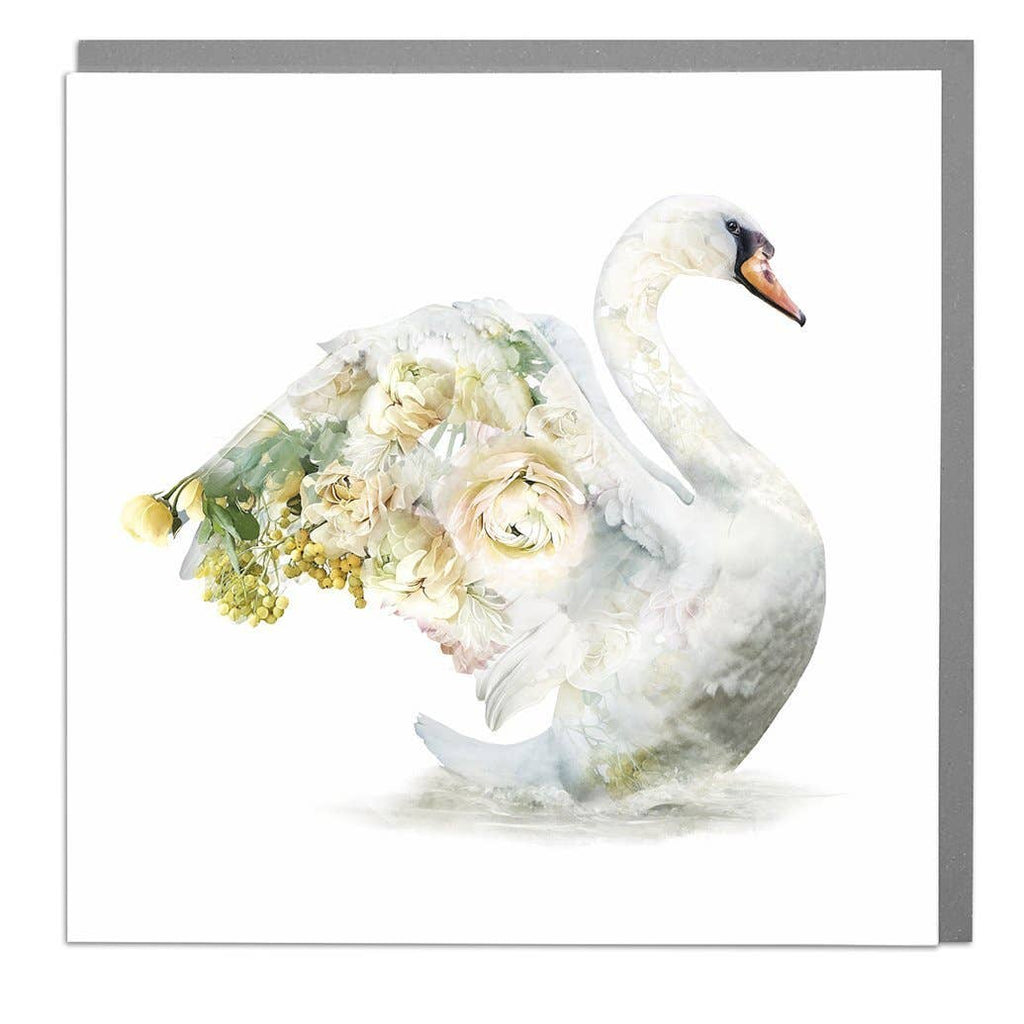 Wildlife Botanical Swan Card by Lola Design