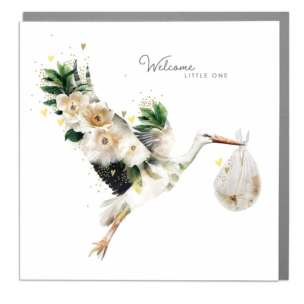 Stork New Baby Card by Lola Design