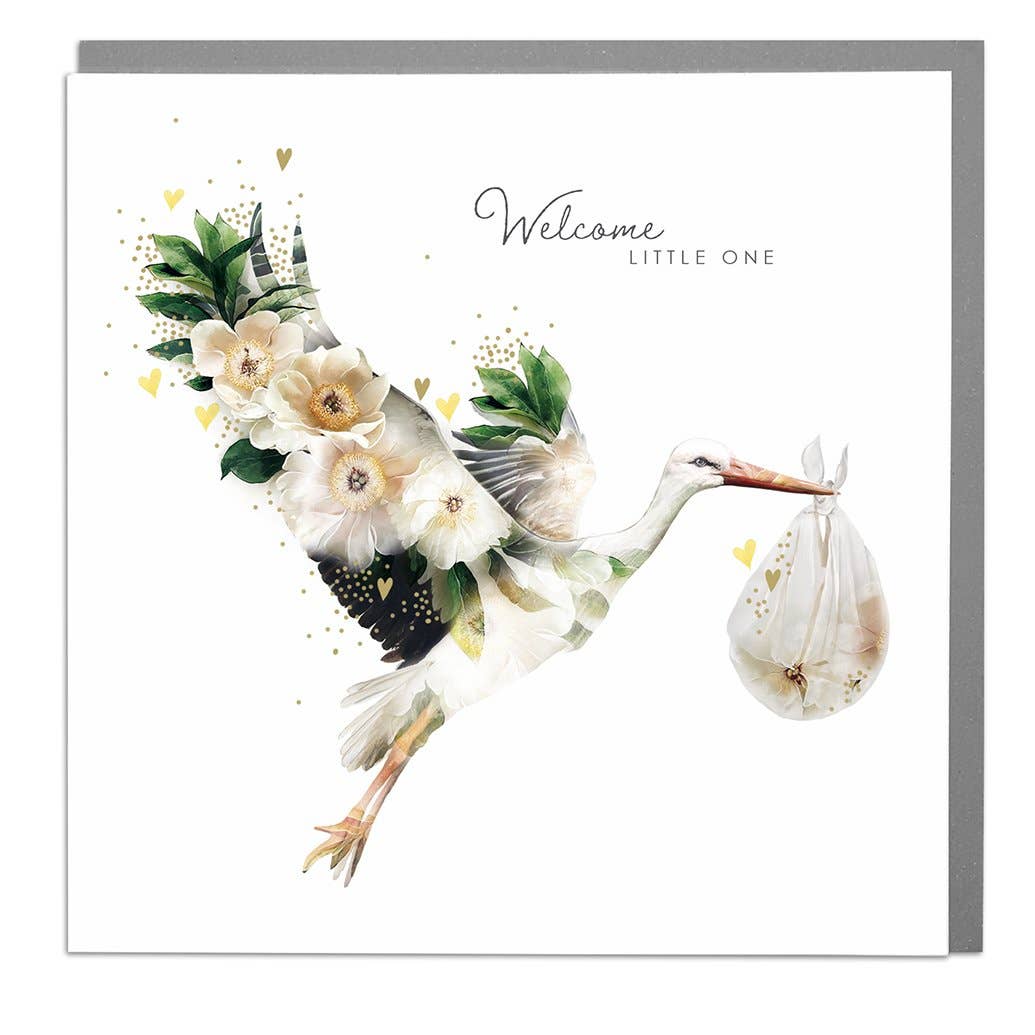 Stork New Baby Card by Lola Design