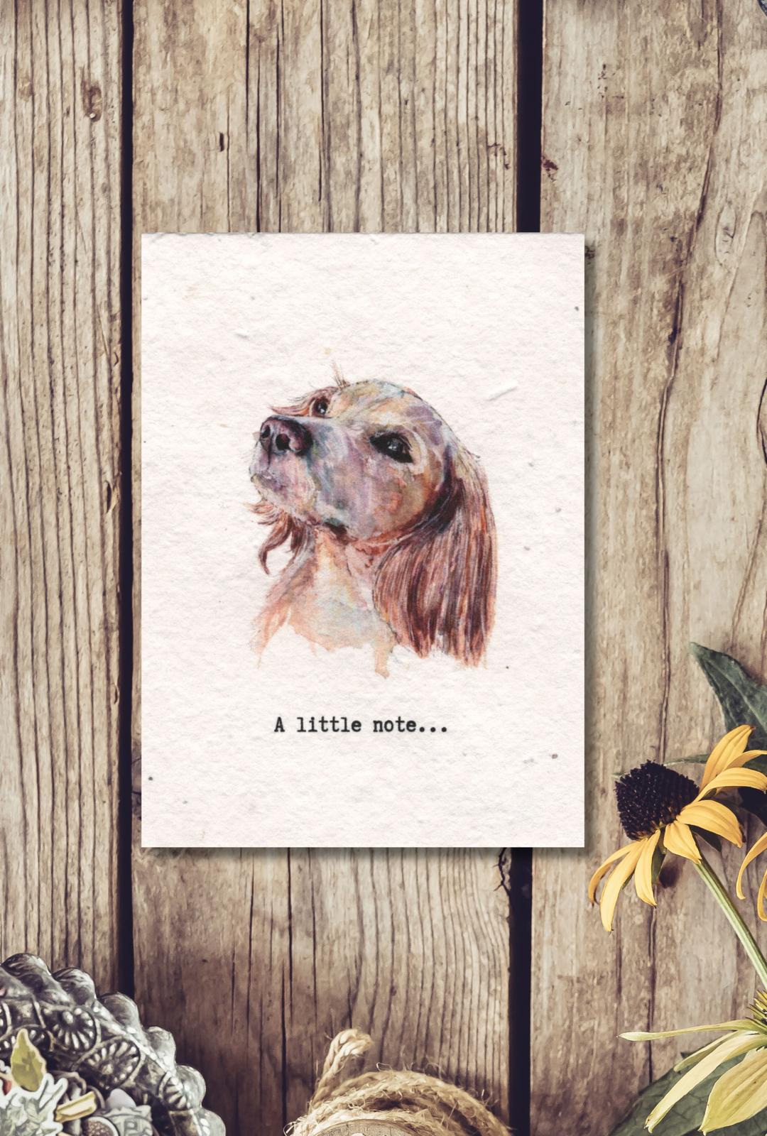 A LITTLE NOTE SEEDED CARD
