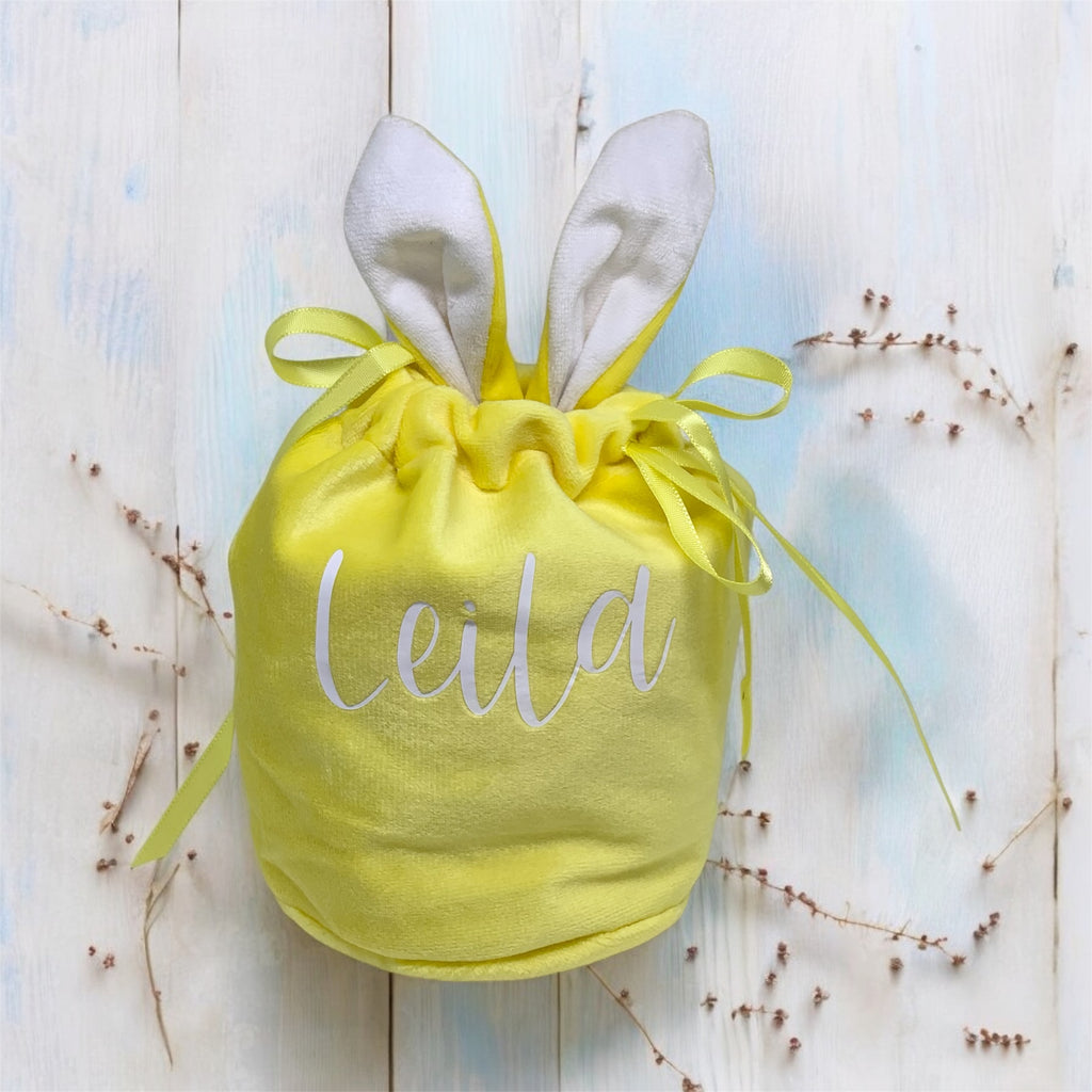 Bunny Ear personalised velvet pouch