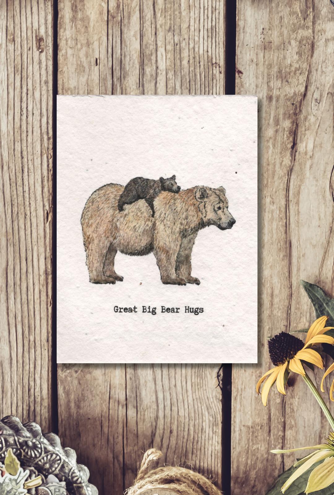 GREAT BIG BEAR HUGS SEEDED CARD