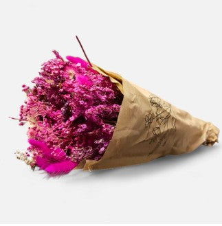 HOT PINK DRIED FLOWER BOUQUET