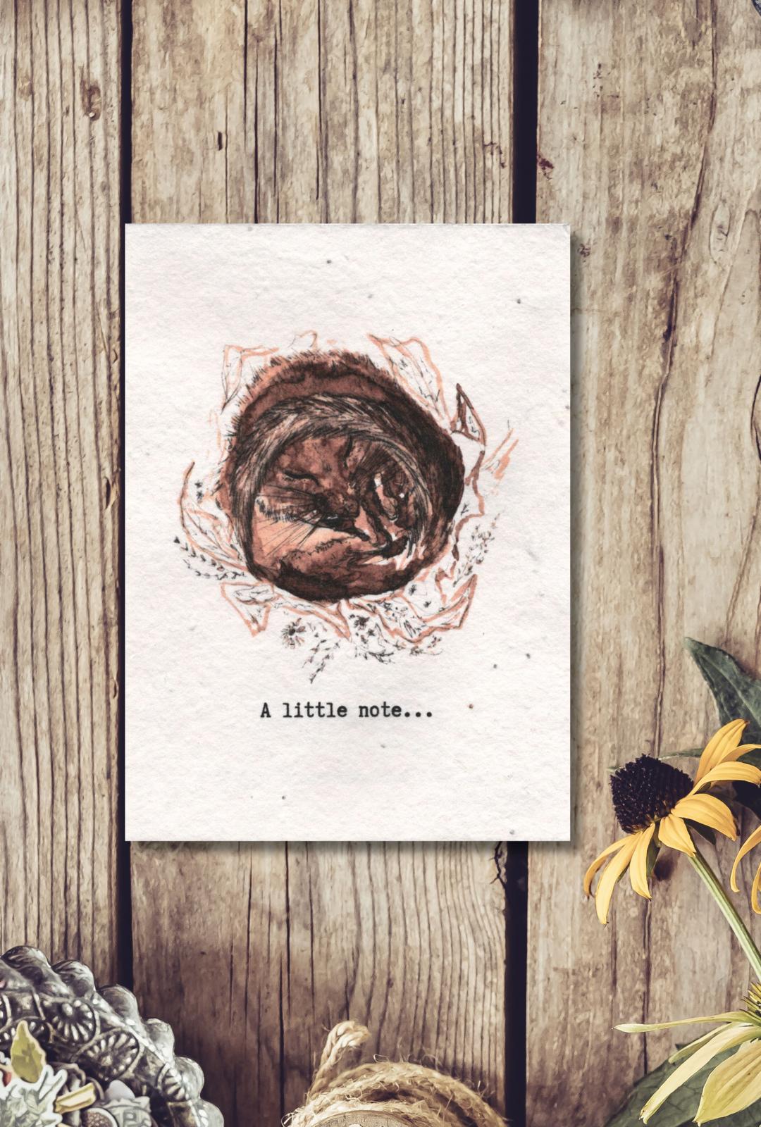A LITTLE NOTE SEEDED CARD