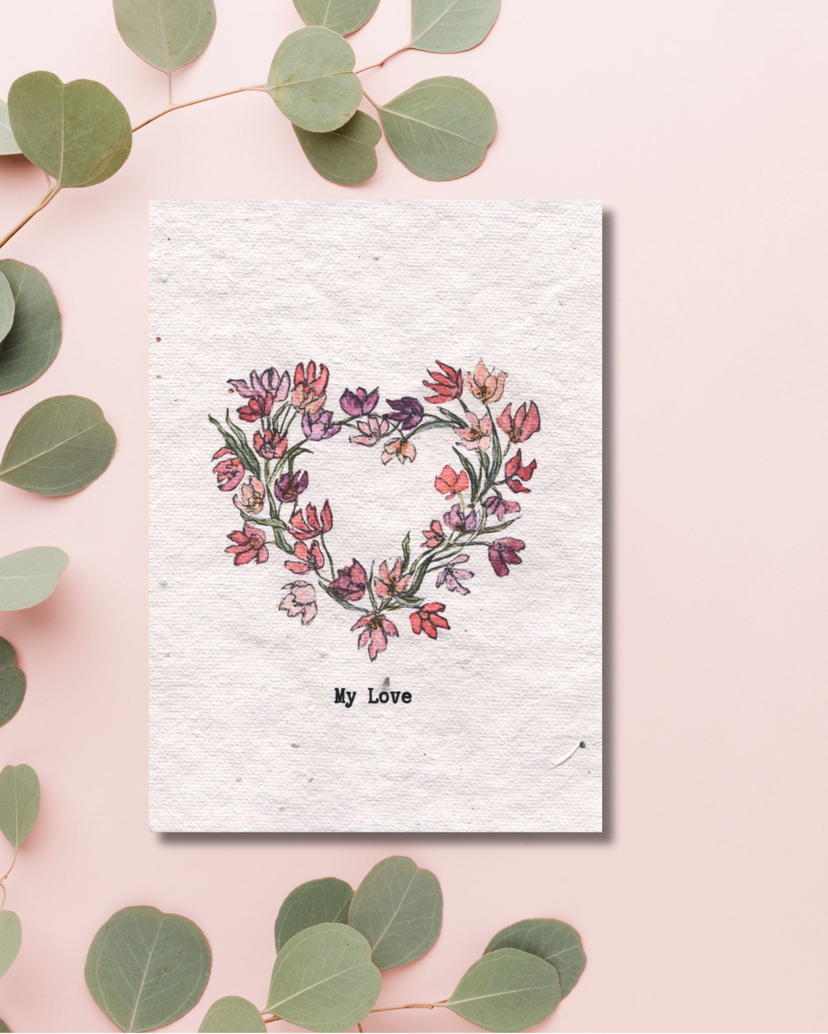 My Love seeded card