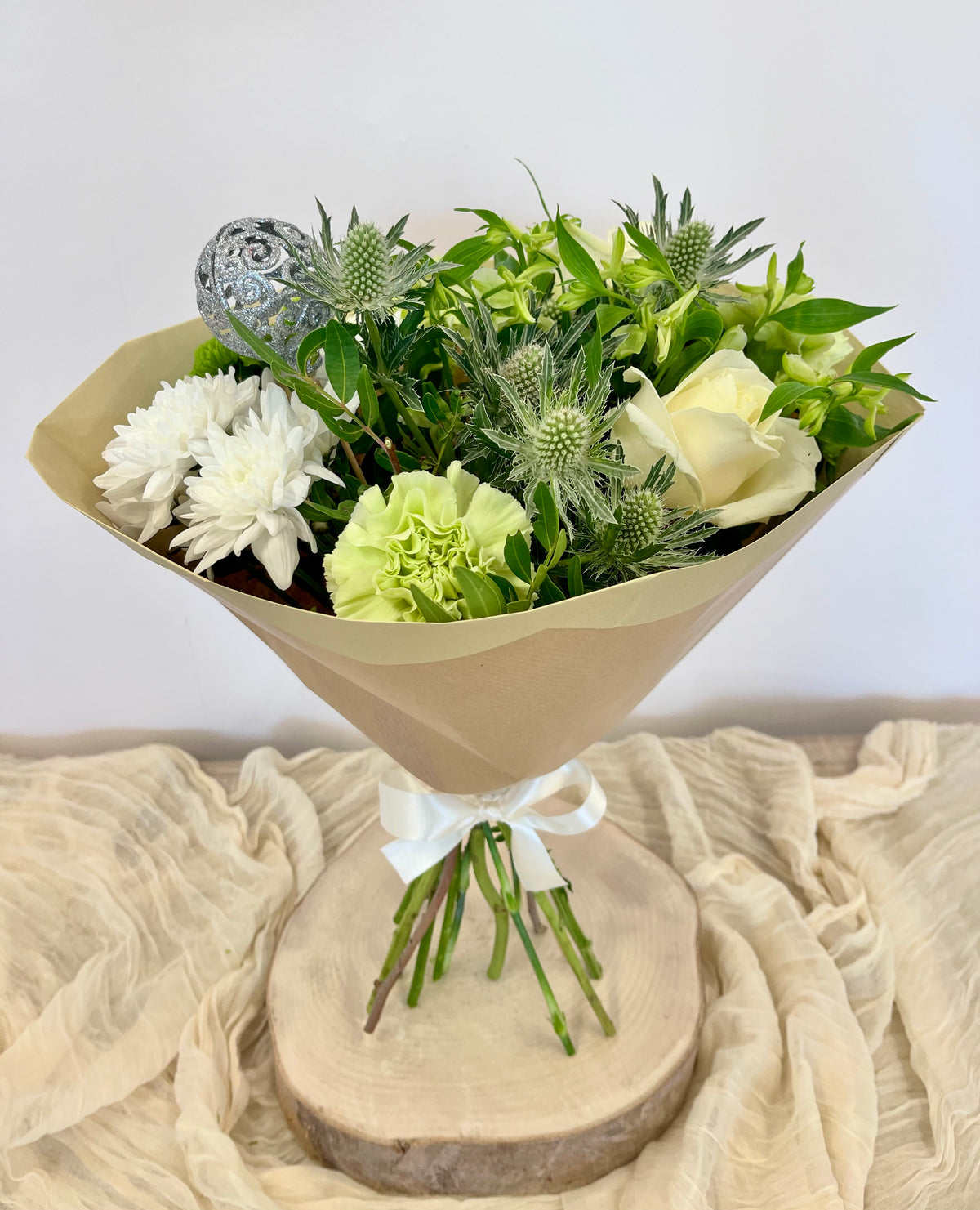 Snow Kissed Hand-Tied Bouquet