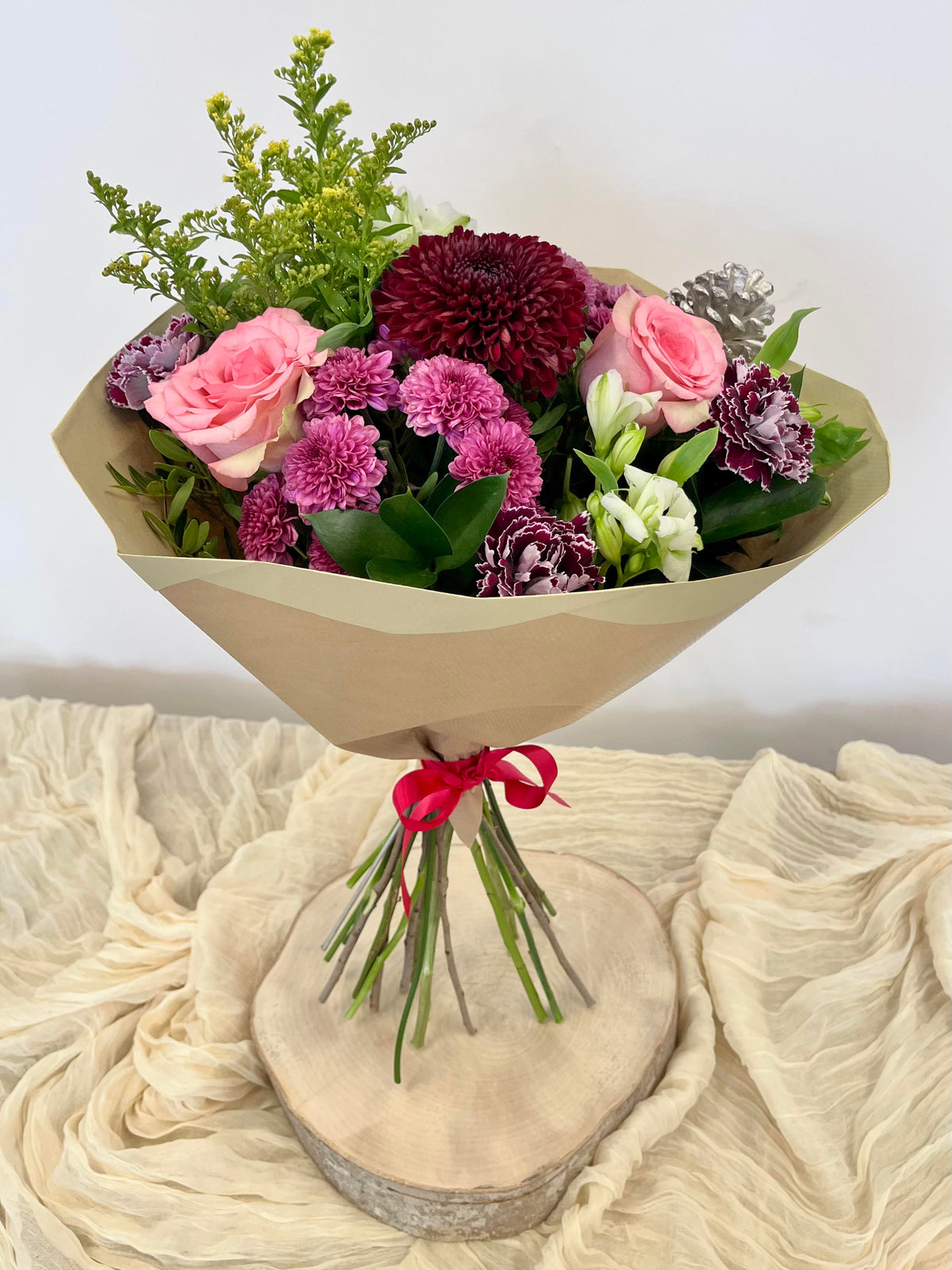 Sugar Plum Christmas Hand-Tied Bouquet
