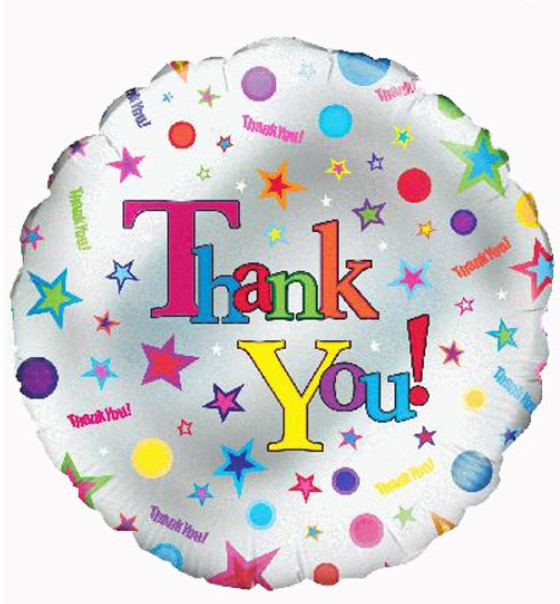 THANK YOU SILVER STAR BALLOON