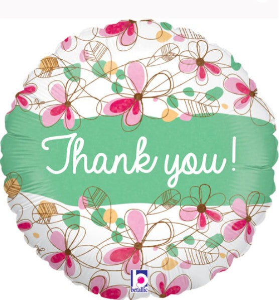 THANK YOU FLORAL BALLOON