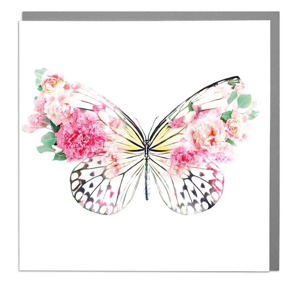 Pink Butterfly Card by Lola Design