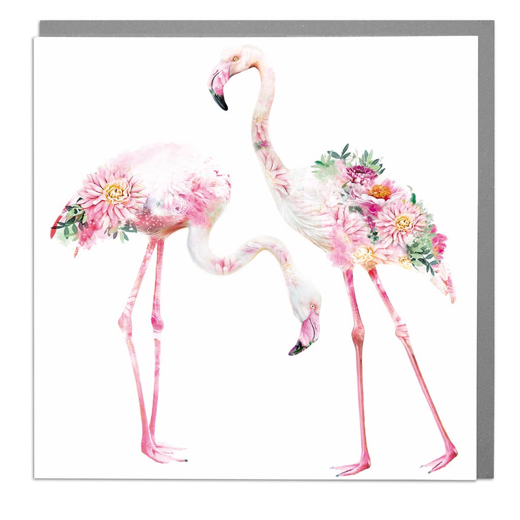 Two Flamingos Card by Lola Design