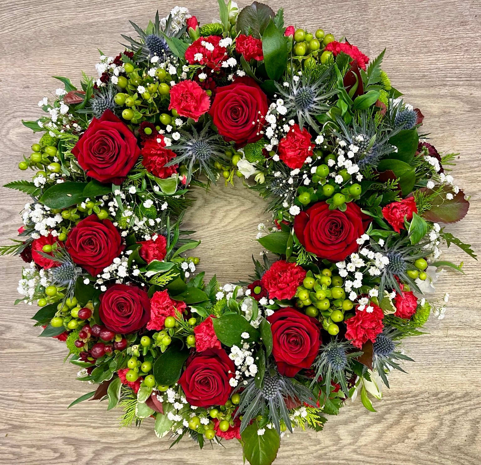 Crimson Devotion Wreath